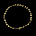 Bratara de picior Coffee Placata cu Aur 18K