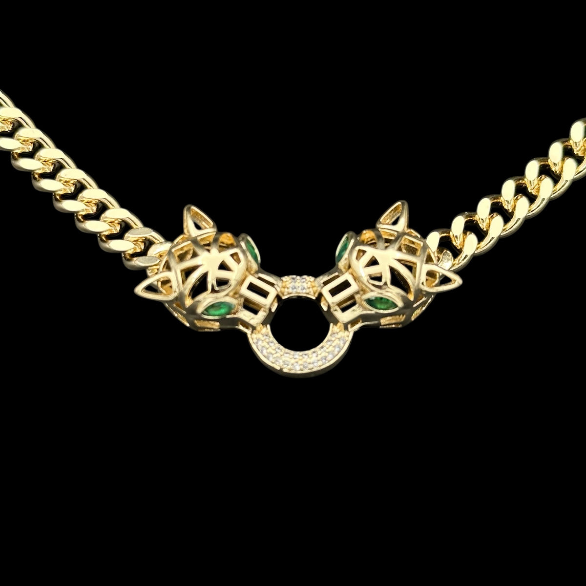 Colier Panthera Special Placat cu Aur 18K