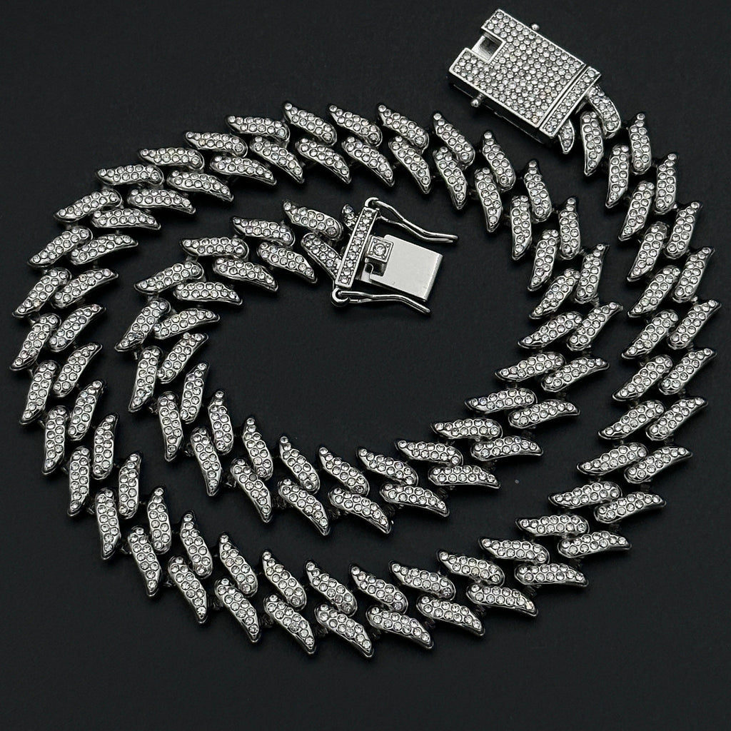 Colier Cuban Rebel Silver