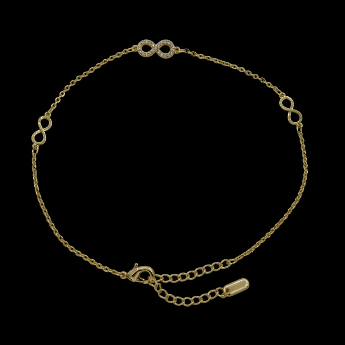 Bratara de picior Infinity Placata cu Aur 18K