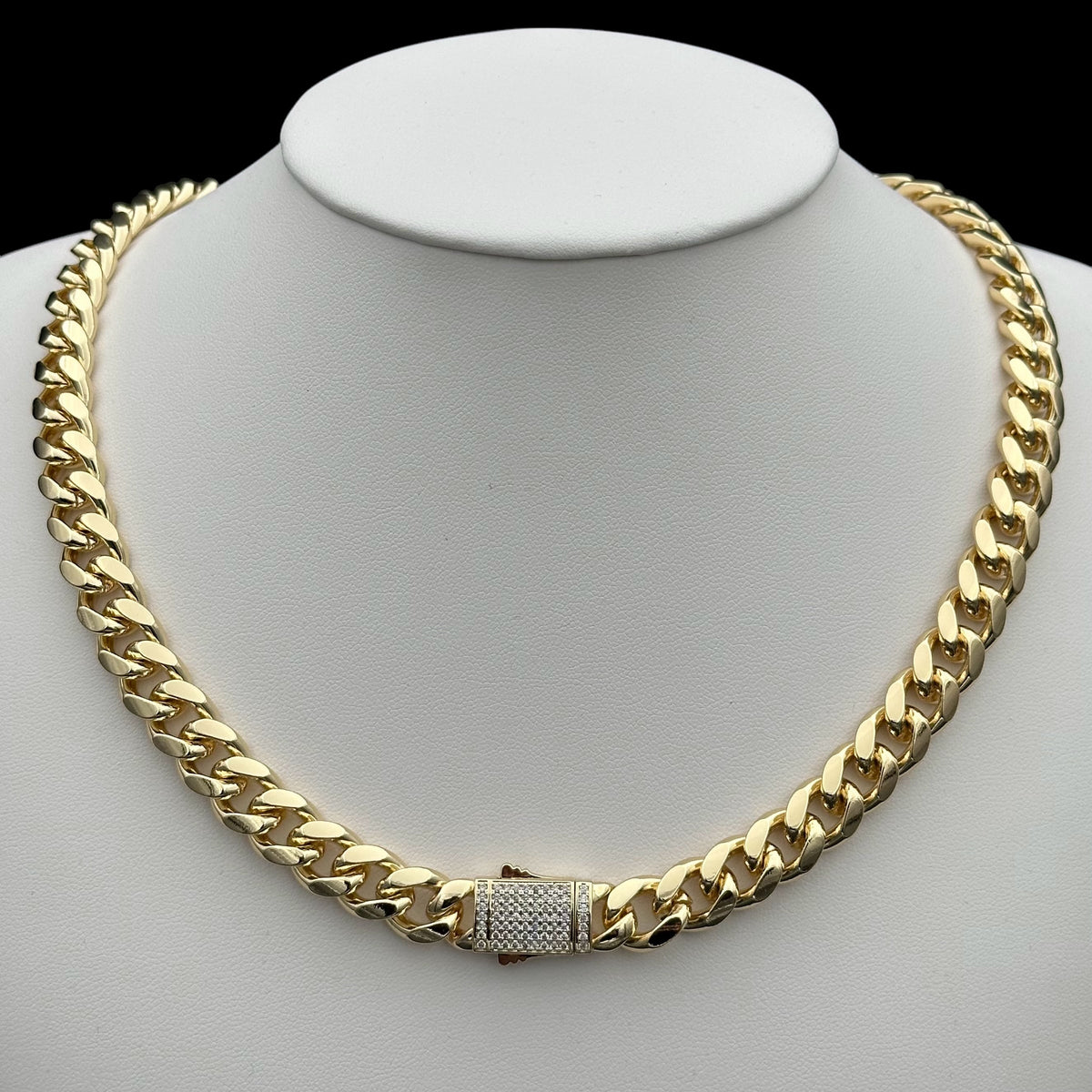Colier Cuban 10mm Placat cu Aur 18K