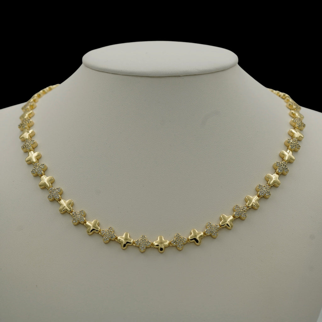 Colier Trifoi Signature Placat cu Aur 18K