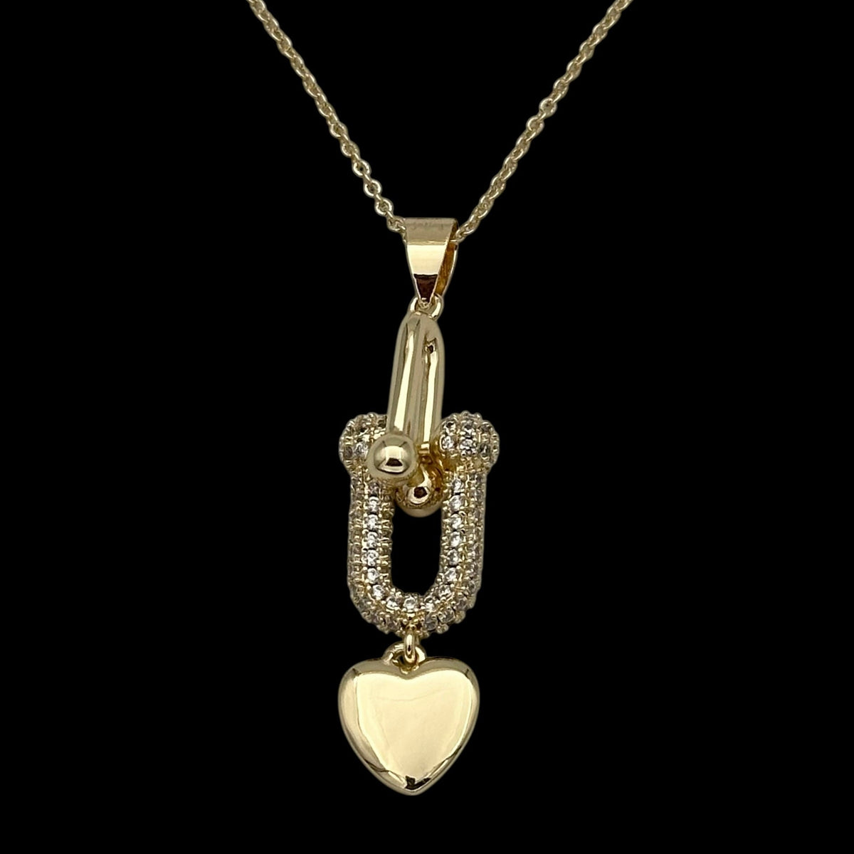 Lantisor Legacy Heart Placat cu Aur 18K