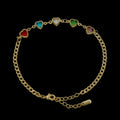 Bratara de picior Love Multicolor Placata cu Aur 18K