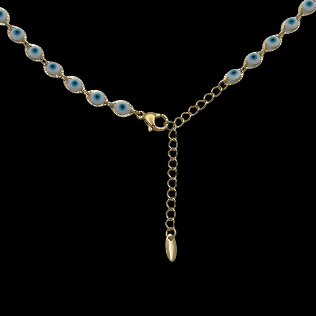 Colier Evil Eye Placat cu Aur 18K
