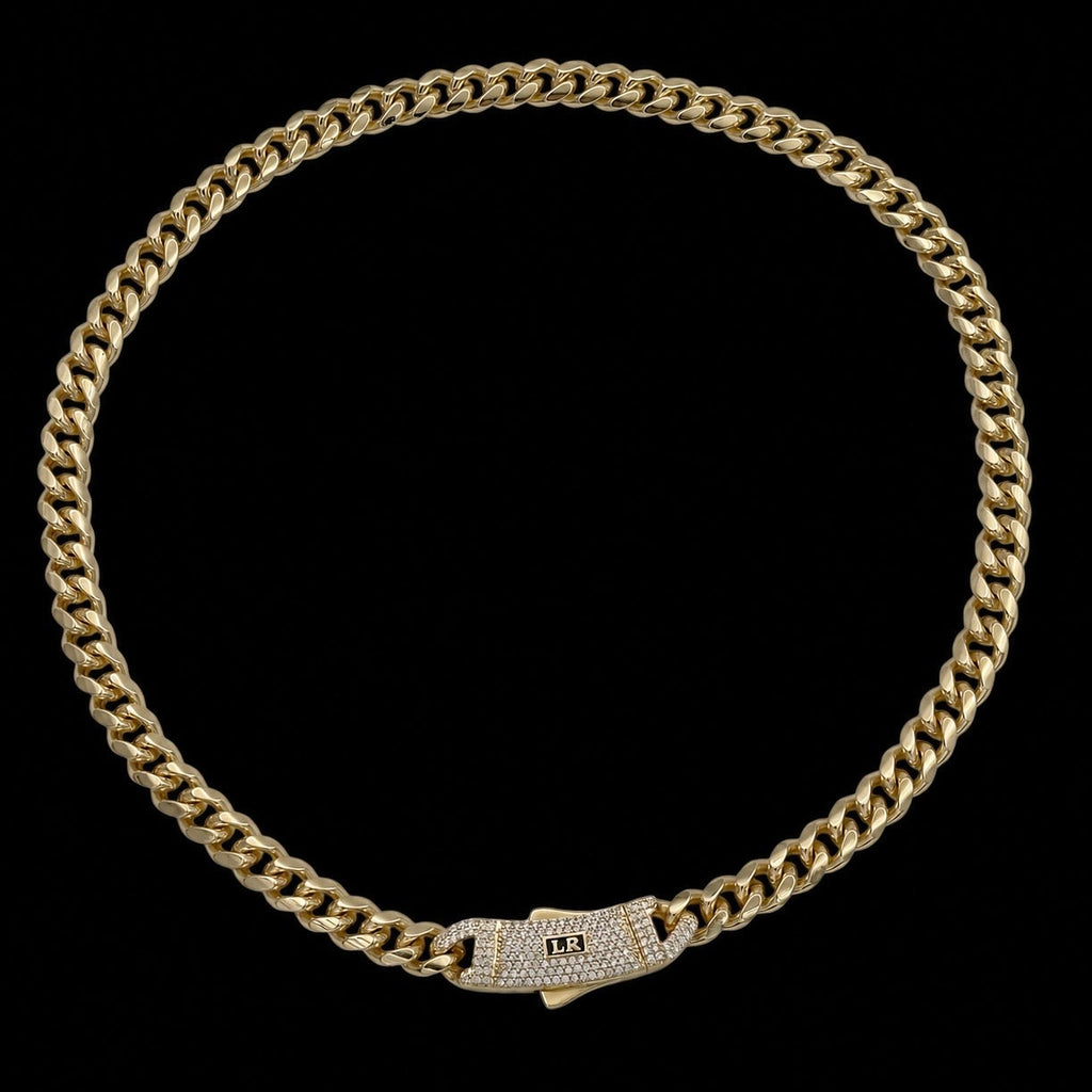 Colier Cuban Bijuterii de Lux Placat cu Aur 18K