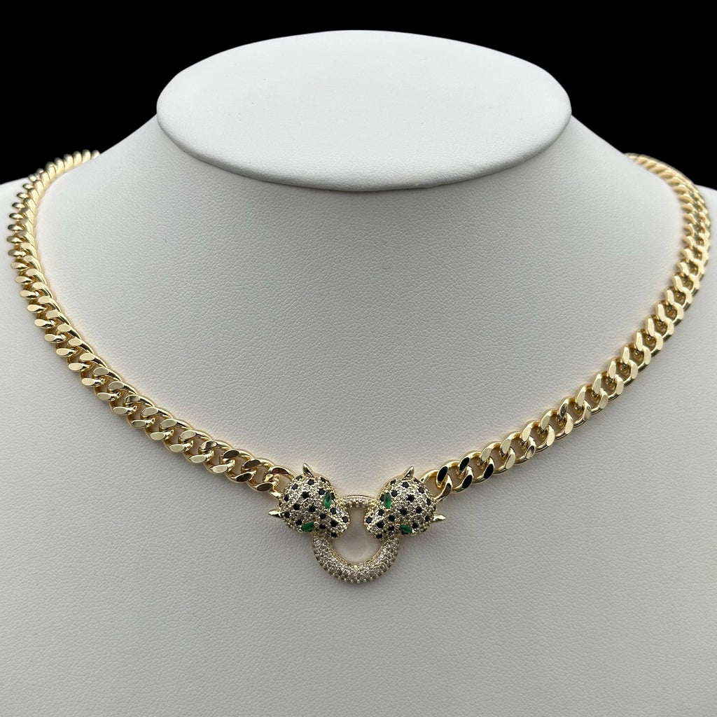 Colier Panthera Frost Placat cu Aur 18K