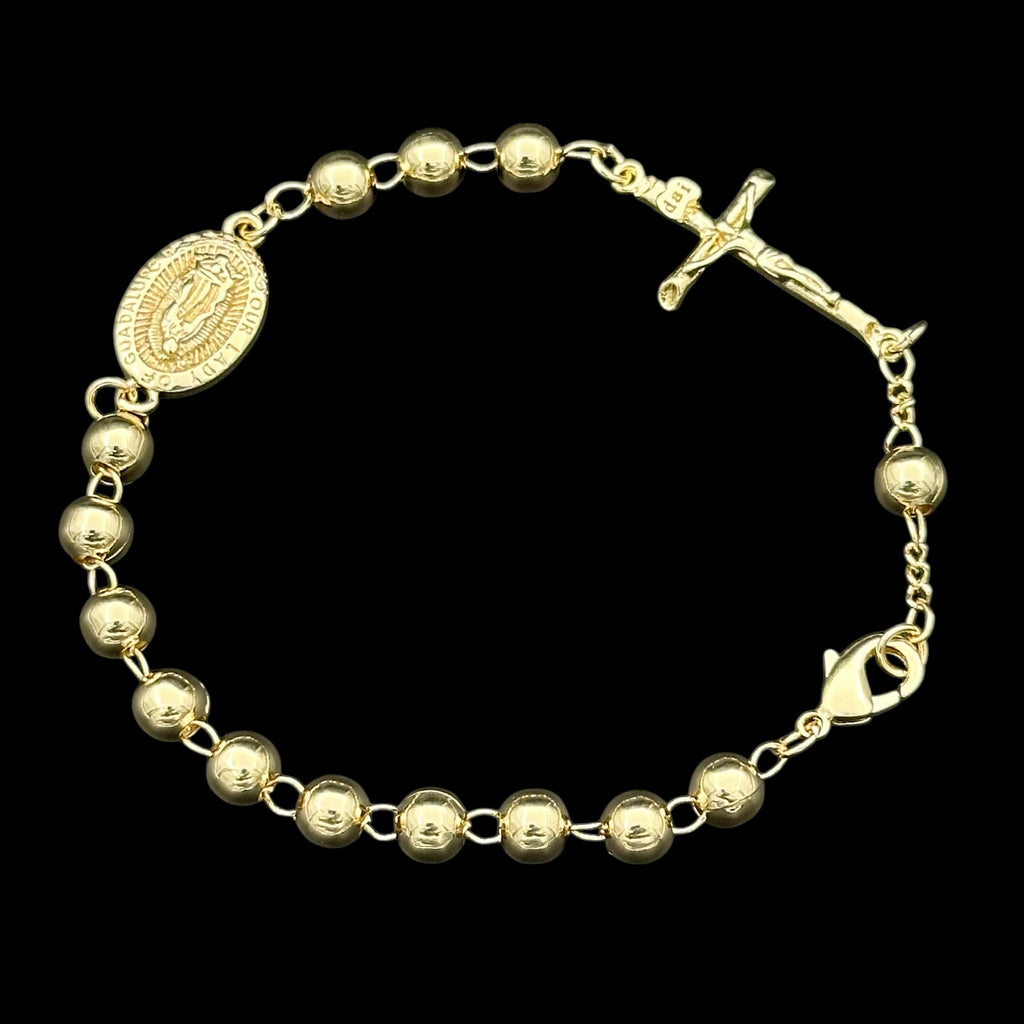 Brățară Rosary Sacred Placată cu Aur 18K