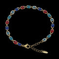 Bratara Evil Eye Multicolor Placata cu Aur 18K