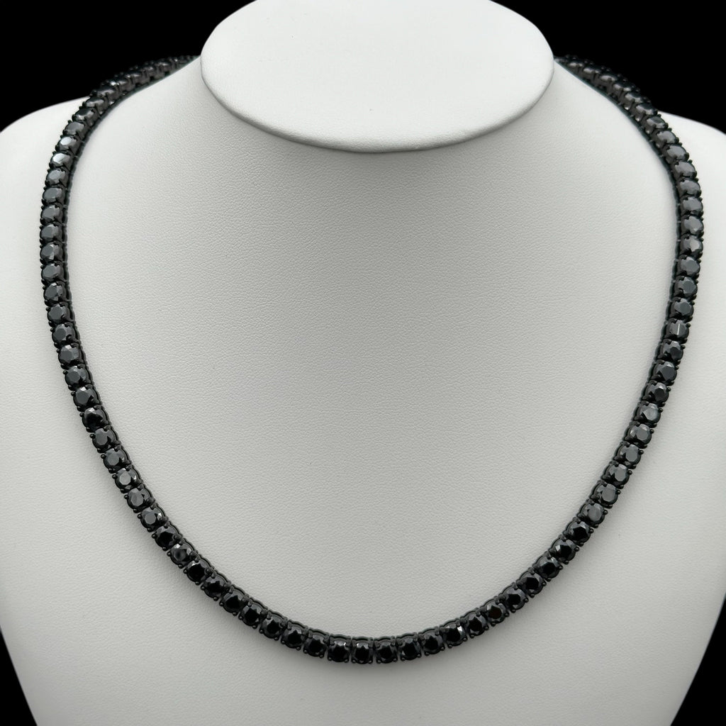 Colier Tennis 5mm Full Black INOX