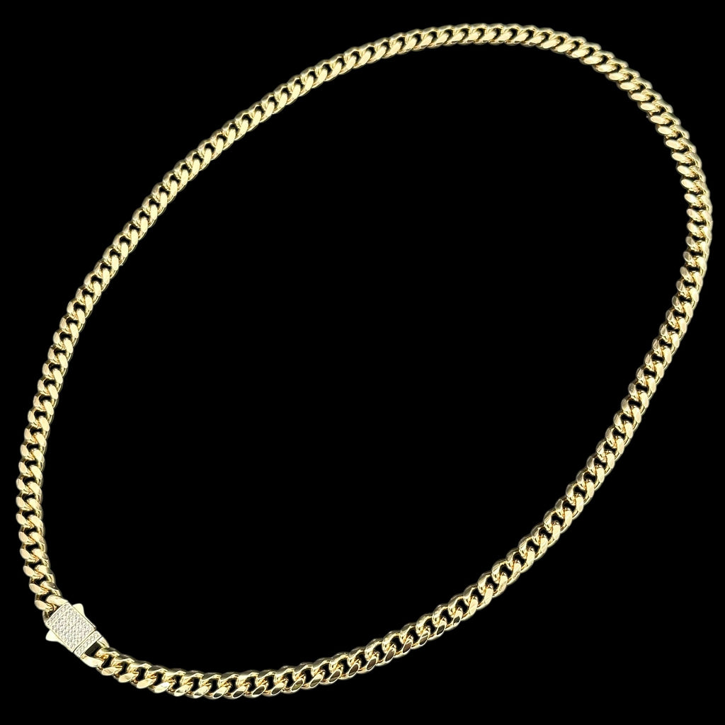 Colier Cuban 6mm Placat cu Aur 18K