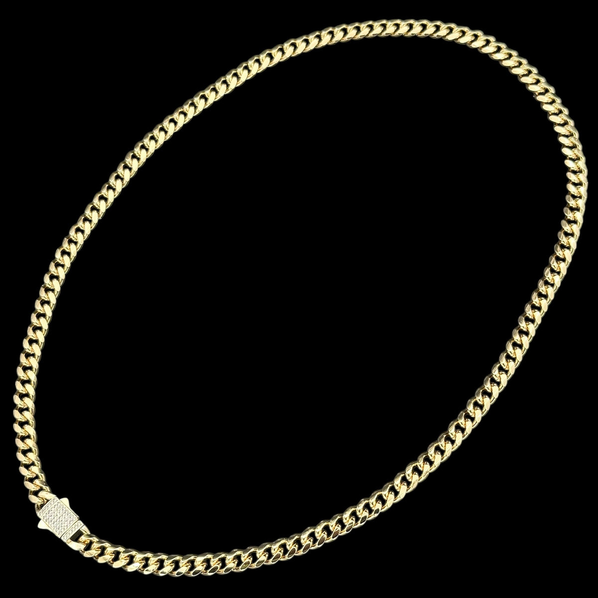 Colier Cuban 6mm Placat cu Aur 18K
