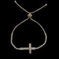 Bratara reglabila Cross Placata cu Aur 18K