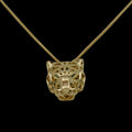 Colier cu pandantiv Panthera Placat cu Aur 18K