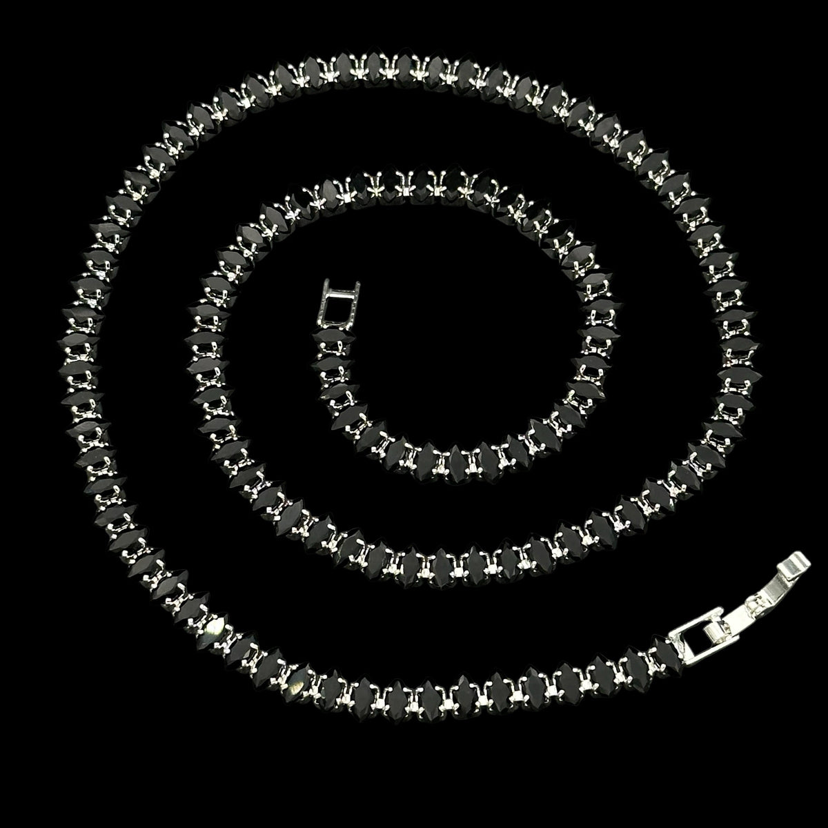 Colier Tennis Fantasy Black