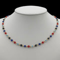 Colier Evil Eye Multicolor Placat cu Aur 18K