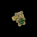 Inel Teddy Bear Green Placat cu Aur 18K