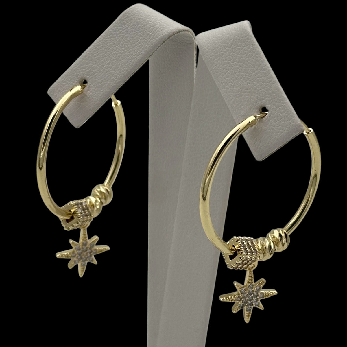 Cercei Charmify Winter Placați cu Aur 18K