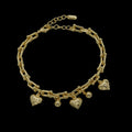 Bratara de picior Legacy Heart Placata cu Aur 18K
