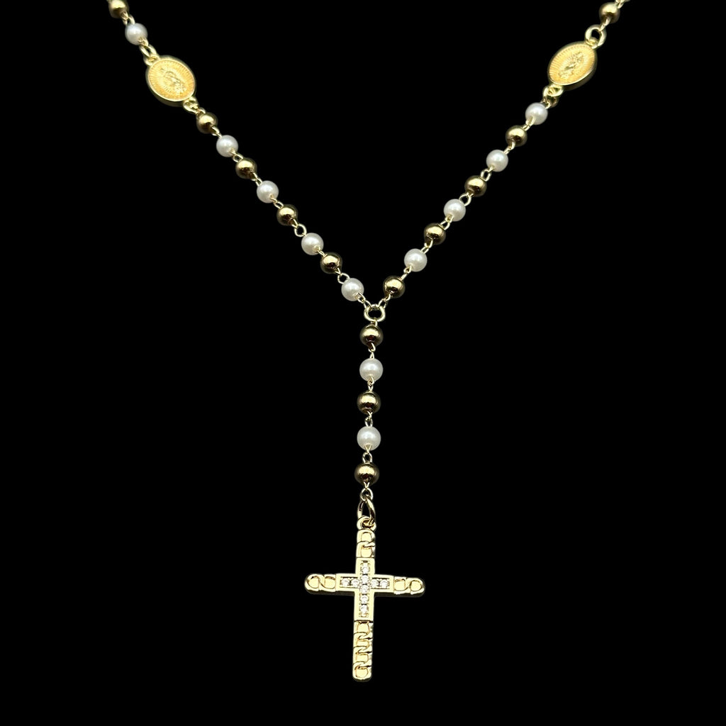Colier Rosary Divine Placat cu Aur 18K