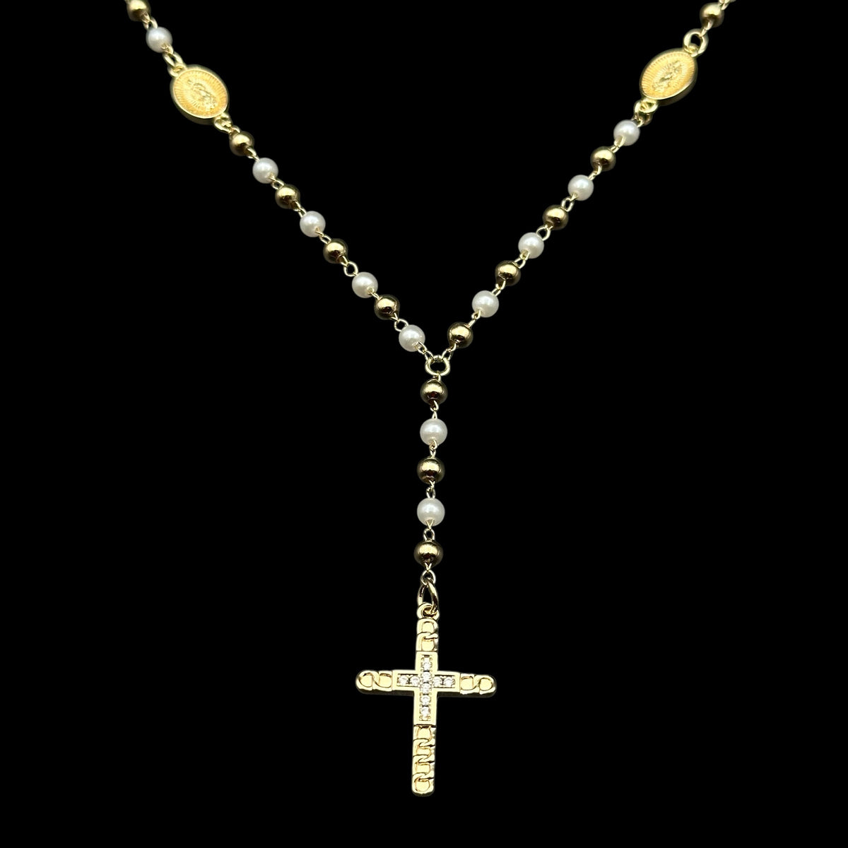 Colier Rosary Divine Placat cu Aur 18K