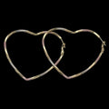 Cercei Heart Multicolor L Placati cu Aur 18K