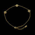 Bratara de picior Trifoi Placata cu Aur 18K