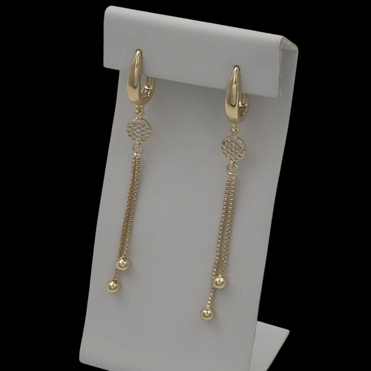 Cercei Long Nova Placati cu Aur 18K