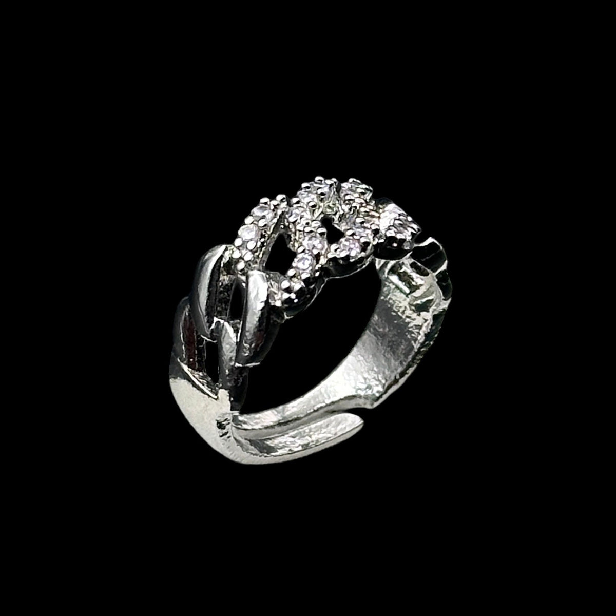 Inel reglabil Cuban Silver