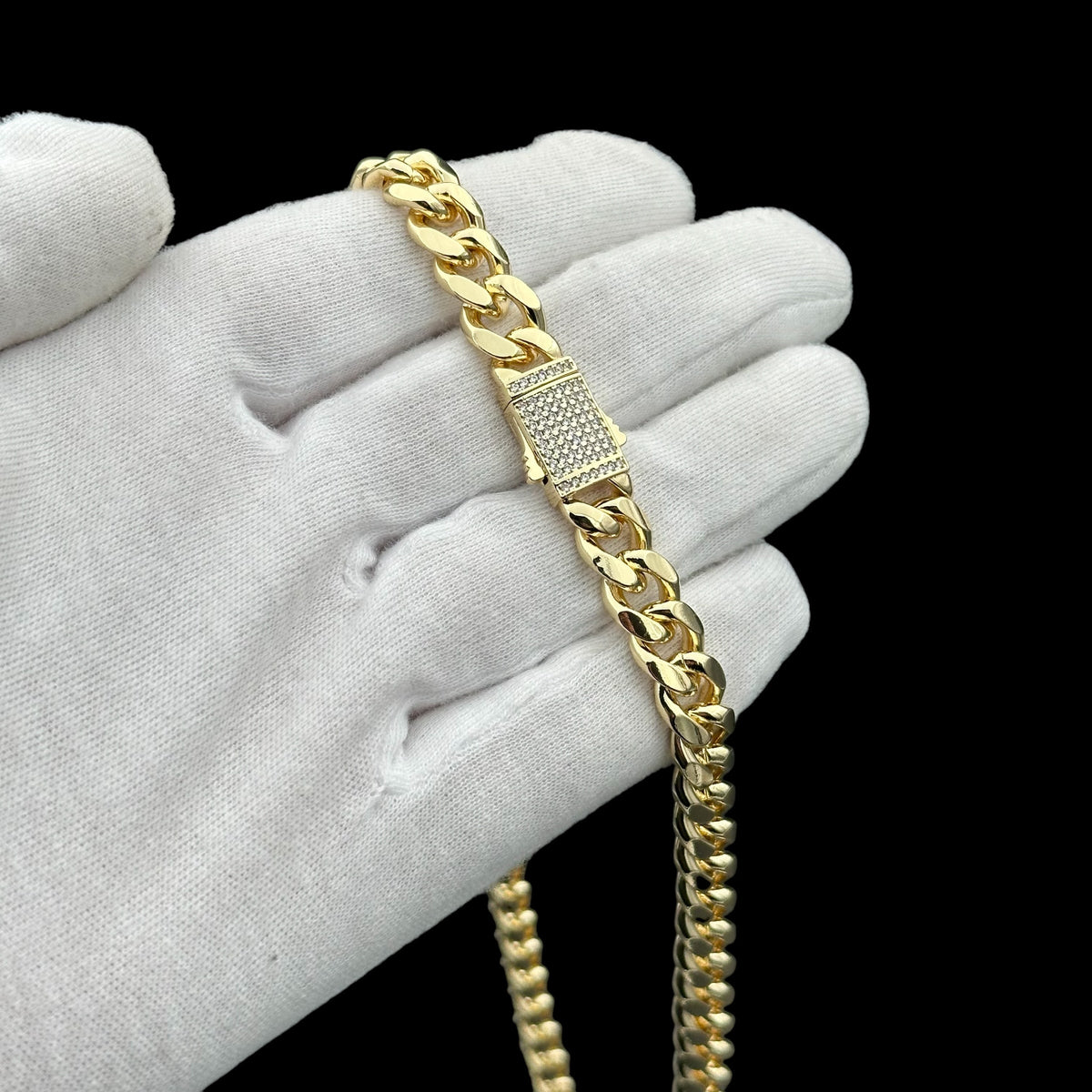 Colier Cuban 10mm Placat cu Aur 18K