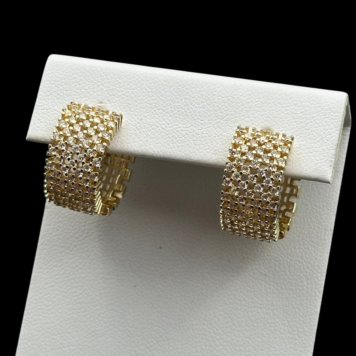 Cercei Diamonds Placati cu Aur 18K