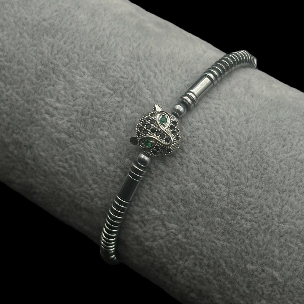 Brățară reglabilă Leopard Silver