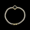 Brățară Tennis Trifoi Black Placată cu Aur 18K