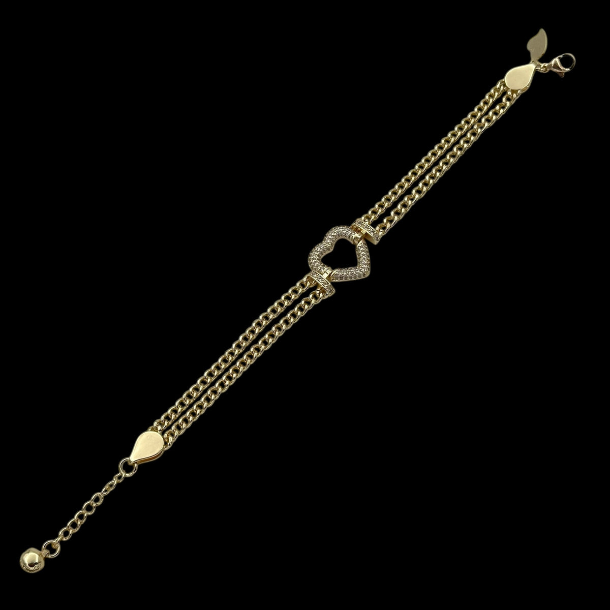 Brățară Heart Placată cu Aur 18K
