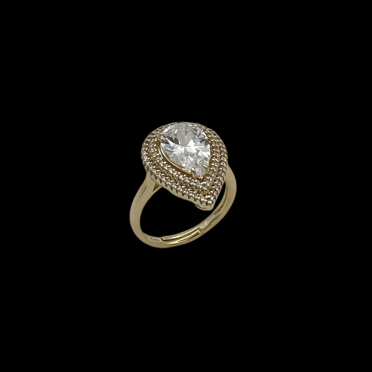 Inel reglabil Eclipse Placat cu Aur 18K
