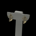 Cercei Mini Cross Placați cu Aur 18K