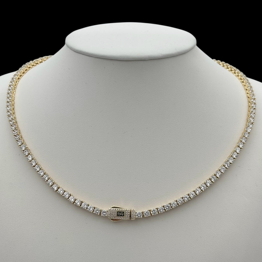 Colier Tennis Monaco Placat cu Aur 18K