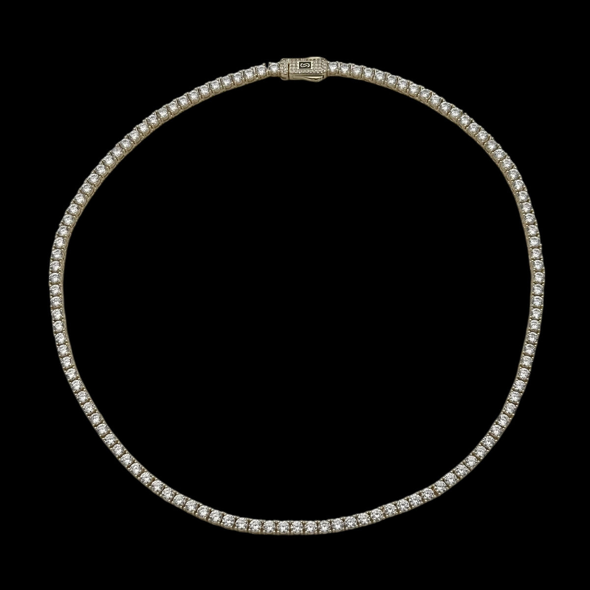 Colier Tennis Monaco Placat cu Aur 18K