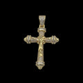 Pandantiv Cruce "Iisus Hristos" Placat cu Aur 18K