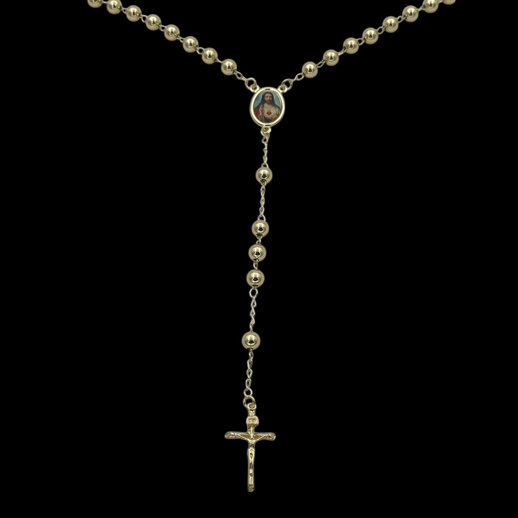 Colier Rosary "Iisus Hristos" Placat cu Aur 18K