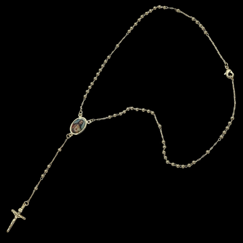 Colier Rosary "Iisus Hristos" Placat cu Aur 18K