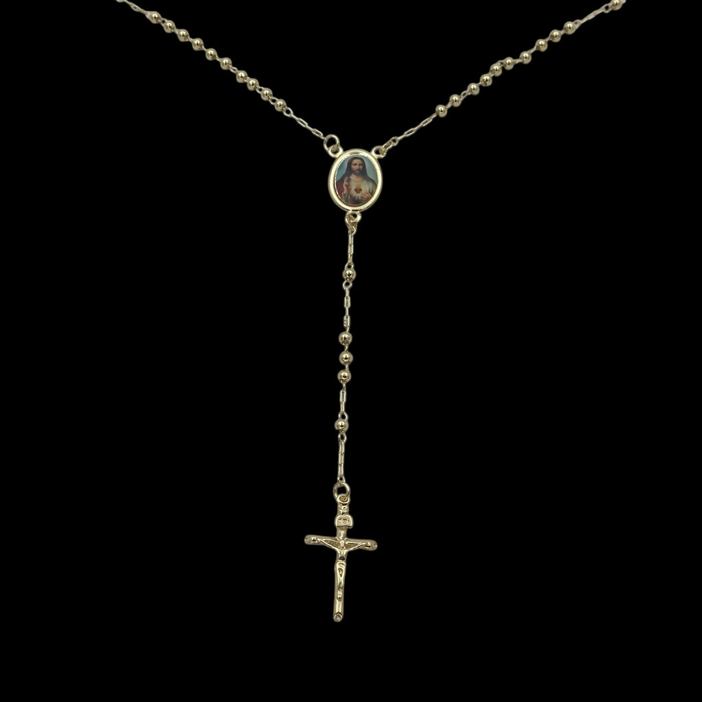 Colier Rosary "Iisus Hristos" Placat cu Aur 18K