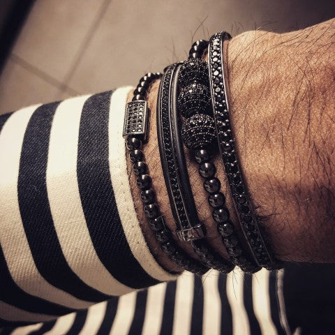 All Black Set 4 Brooks Bracelets