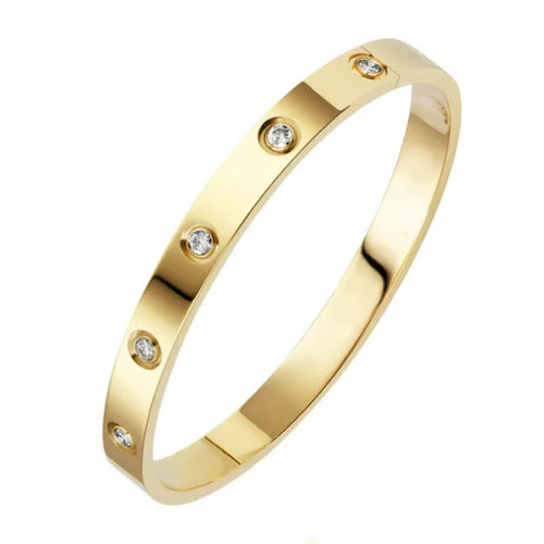 Bratara Brooks Bangle Gold Diamonds