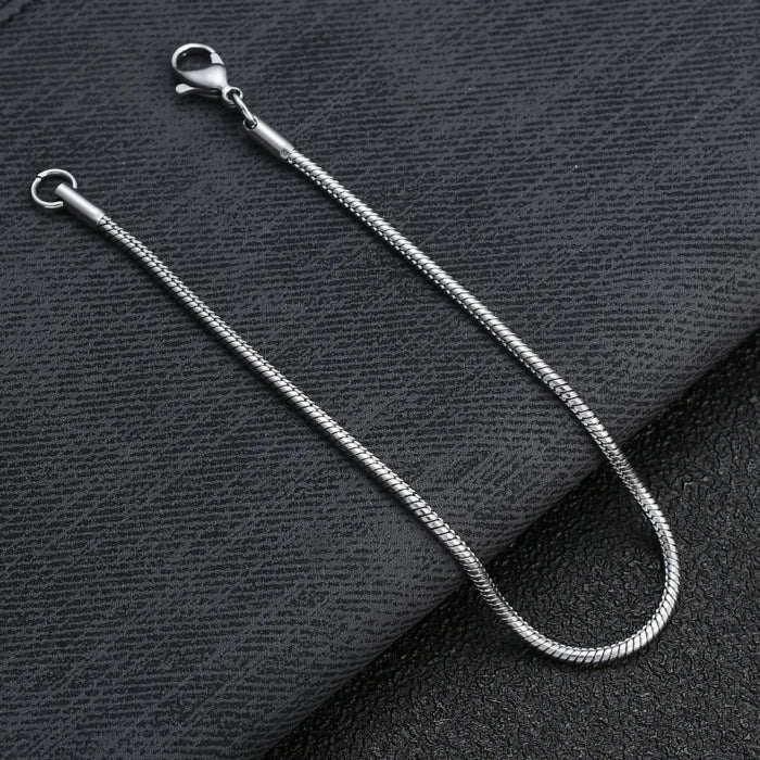 Bratara Brooks Silver Snake Round