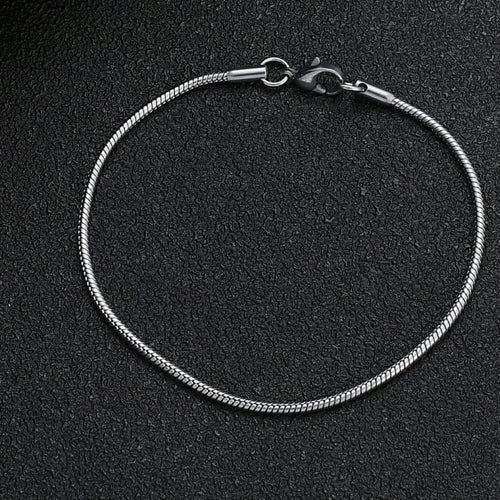Bratara Brooks Silver Snake Round