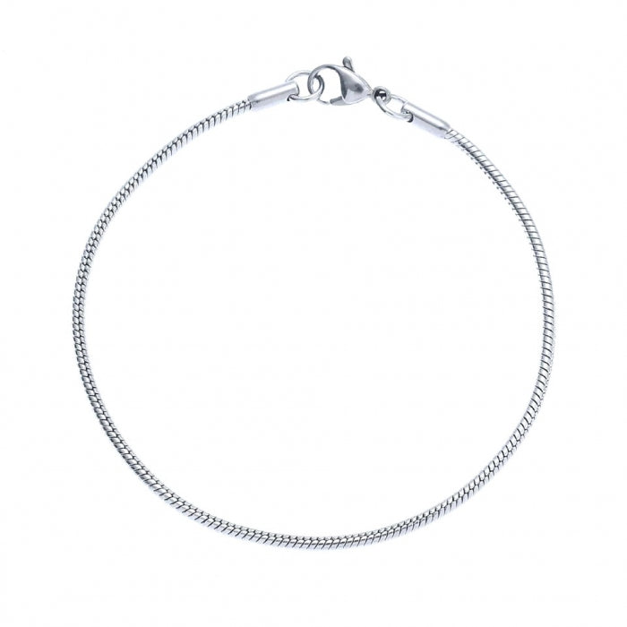Bratara Brooks Silver Snake Round