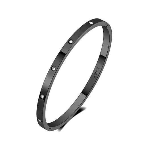 Bratara Brooks Black Crystal Bangle