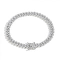 Bratara Brooks Cuban Silver Diamonds 8 mm