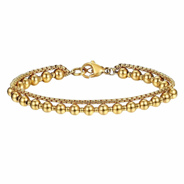 Bratara Brooks Double Chain Gold